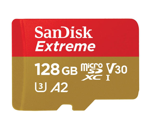 SANDISK Extreme 128GB microSDXC 160/90 MB/s A2 V30 U3 SDSQXA1-128G-GN6MA - 451880 - zdjęcie